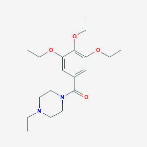 molecular formula C19H30N2O4 B263658 1-Ethyl-4-(3,4,5-triethoxybenzoyl)piperazine 