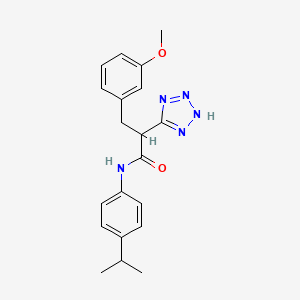 molecular formula C20H23N5O2 B2636588 N-(4-isopropylphenyl)-3-(3-methoxyphenyl)-2-(2H-tetrazol-5-yl)propanamide CAS No. 483993-55-1