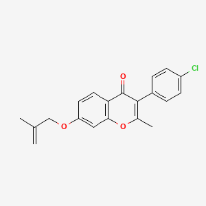 molecular formula C20H17ClO3 B2636593 3-(4-氯苯基)-2-甲基-7-((2-甲基烯丙基)氧基)-4H-色满-4-酮 CAS No. 618390-14-0