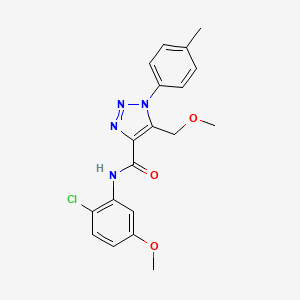 molecular formula C19H19ClN4O3 B2636603 N-(2-氯-5-甲氧基苯基)-5-(甲氧基甲基)-1-(4-甲基苯基)-1H-1,2,3-三唑-4-甲酰胺 CAS No. 941243-21-6