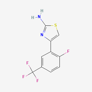 molecular formula C10H6F4N2S B2636606 4-(2-氟-5-(三氟甲基)苯基)噻唑-2-胺 CAS No. 199602-12-5