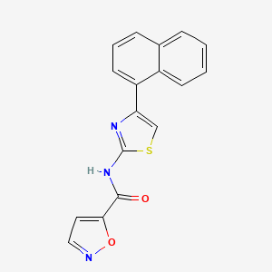 molecular formula C17H11N3O2S B2636610 N-(4-(萘-1-基)噻唑-2-基)异恶唑-5-甲酰胺 CAS No. 941868-87-7