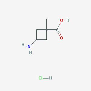 molecular formula C6H12ClNO2 B2636613 顺式-3-氨基-1-甲基环丁烷甲酸盐酸盐 CAS No. 1630906-61-4