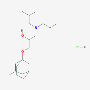 molecular formula C21H40ClNO2 B2636619 盐酸1-((3s,5s,7s)-金刚烷-1-氧基)-3-(二异丁基氨基)丙烷-2-醇 CAS No. 1190020-92-8