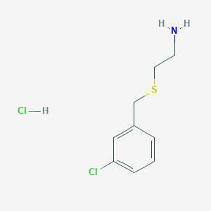 molecular formula C9H13Cl2NS B2636622 2-[(3-Chlorobenzyl)sulfanyl]ethylamine hydrochloride CAS No. 1170562-27-2