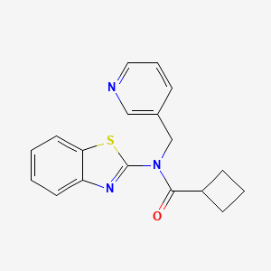 molecular formula C18H17N3OS B2636629 N-(苯并[d]噻唑-2-基)-N-(吡啶-3-基甲基)环丁烷甲酰胺 CAS No. 1170793-26-6
