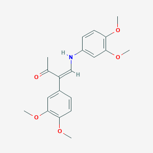 molecular formula C20H23NO5 B2636642 4-(3,4-二甲氧基苯胺基)-3-(3,4-二甲氧基苯基)-3-丁烯-2-酮 CAS No. 339017-45-7