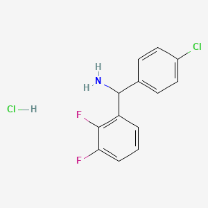 molecular formula C13H11Cl2F2N B2636652 (4-Chlorophenyl)-(2,3-difluorophenyl)methanamine;hydrochloride CAS No. 2243506-41-2