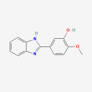 molecular formula C14H12N2O2 B2636660 5-(1H-benzimidazol-2-yl)-2-methoxyphenol CAS No. 73008-32-9