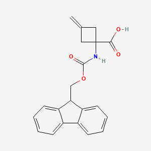 molecular formula C21H19NO4 B2636664 1-((((9H-Fluoren-9-yl)methoxy)carbonyl)amino)-3-methylenecyclobutanecarboxylic acid CAS No. 2470437-08-0