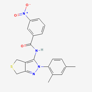 molecular formula C20H18N4O3S B2636671 N-(2-(2,4-二甲苯基)-4,6-二氢-2H-噻吩并[3,4-c]吡唑-3-基)-3-硝基苯甲酰胺 CAS No. 396720-60-8