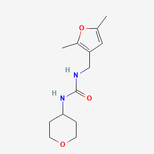molecular formula C13H20N2O3 B2636673 1-((2,5-dimethylfuran-3-yl)methyl)-3-(tetrahydro-2H-pyran-4-yl)urea CAS No. 2034499-94-8