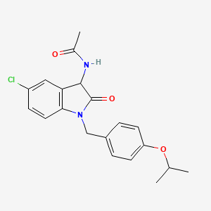 molecular formula C20H21ClN2O3 B2636689 N-(5-氯代-1-{[4-(甲基乙氧基)苯基]甲基}-2-氧代吲哚啉-3-基)乙酰胺 CAS No. 1008461-20-8
