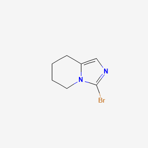 molecular formula C7H9BrN2 B2636695 3-溴-5,6,7,8-四氢咪唑并[1,5-a]吡啶 CAS No. 1256157-76-2