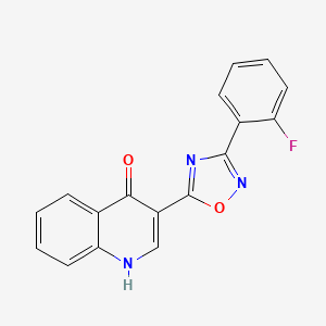 molecular formula C17H10FN3O2 B2636707 3-(3-(2-氟苯基)-1,2,4-恶二唑-5-基)喹啉-4(1H)-酮 CAS No. 1081134-15-7
