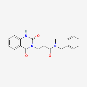 molecular formula C19H19N3O3 B2636710 N-苄基-3-(2,4-二氧代-1H-喹唑啉-3-基)-N-甲基丙酰胺 CAS No. 896359-15-2