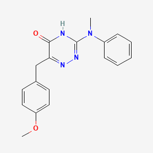 6-(4-Methoxybenzyl)-3-[methyl(phenyl)amino]-1,2,4-triazin-5-ol