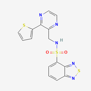 N-((3-(thiophen-2-yl)pyrazin-2-yl)methyl)benzo[c][1,2,5]thiadiazole-4-sulfonamide