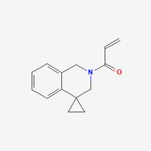 molecular formula C14H15NO B2636729 1-Spiro[1,3-dihydroisoquinoline-4,1'-cyclopropane]-2-ylprop-2-en-1-one CAS No. 2185980-65-6