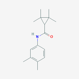 molecular formula C16H23NO B263673 N-(3,4-dimethylphenyl)-2,2,3,3-tetramethylcyclopropanecarboxamide 
