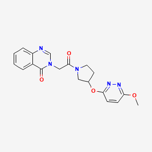 molecular formula C19H19N5O4 B2636731 3-(2-(3-((6-甲氧基吡啶并嘧啶-3-基)氧基)吡咯烷-1-基)-2-氧代乙基)喹唑啉-4(3H)-酮 CAS No. 2034478-83-4