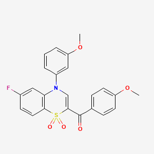 [6-fluoro-4-(3-methoxyphenyl)-1,1-dioxido-4H-1,4-benzothiazin-2-yl](4-methoxyphenyl)methanone