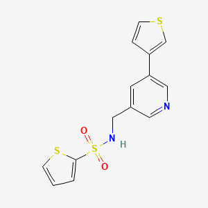 N-((5-(thiophen-3-yl)pyridin-3-yl)methyl)thiophene-2-sulfonamide