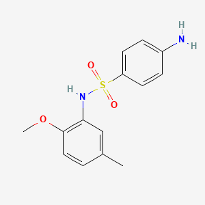 molecular formula C14H16N2O3S B2636743 4-氨基-N-(2-甲氧基-5-甲基苯基)苯磺酰胺 CAS No. 860241-91-4