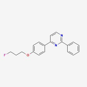 molecular formula C19H17FN2O B2636744 3-Fluoropropyl 4-(2-phenyl-4-pyrimidinyl)phenyl ether CAS No. 477888-96-3