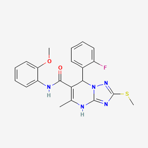 7-(2-fluorophenyl)-N-(2-methoxyphenyl)-5-methyl-2-(methylthio)-4,7-dihydro-[1,2,4]triazolo[1,5-a]pyrimidine-6-carboxamide