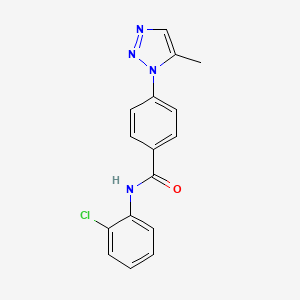 N-(2-chlorophenyl)-4-(5-methyl-1H-1,2,3-triazol-1-yl)benzamide