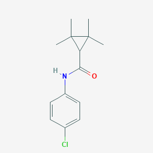 molecular formula C14H18ClNO B263677 N-(4-chlorophenyl)-2,2,3,3-tetramethylcyclopropanecarboxamide 