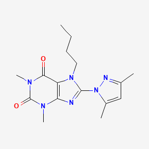 8-(3,5-Dimethylpyrazolyl)-7-butyl-1,3-dimethyl-1,3,7-trihydropurine-2,6-dione