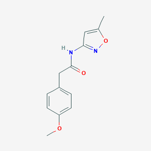 molecular formula C13H14N2O3 B263678 2-(4-methoxyphenyl)-N-(5-methyl-1,2-oxazol-3-yl)acetamide 