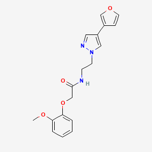 N-(2-(4-(furan-3-yl)-1H-pyrazol-1-yl)ethyl)-2-(2-methoxyphenoxy)acetamide