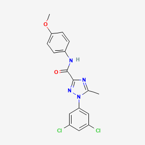 molecular formula C17H14Cl2N4O2 B2636786 1-(3,5-二氯苯基)-N-(4-甲氧基苯基)-5-甲基-1H-1,2,4-三唑-3-甲酰胺 CAS No. 338408-57-4