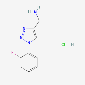 molecular formula C9H10ClFN4 B2636791 [1-(2-Fluorophenyl)triazol-4-yl]methanamine;hydrochloride CAS No. 2309191-00-0