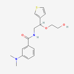 3-(dimethylamino)-N-(2-(2-hydroxyethoxy)-2-(thiophen-3-yl)ethyl)benzamide