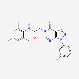 molecular formula C22H20ClN5O2 B2636795 2-(1-(3-chlorophenyl)-4-oxo-1H-pyrazolo[3,4-d]pyrimidin-5(4H)-yl)-N-mesitylacetamide CAS No. 895015-74-4