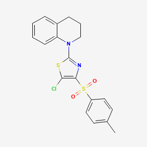 B2636804 1-[5-Chloro-4-(4-methylbenzenesulfonyl)-1,3-thiazol-2-yl]-1,2,3,4-tetrahydroquinoline CAS No. 380451-24-1
