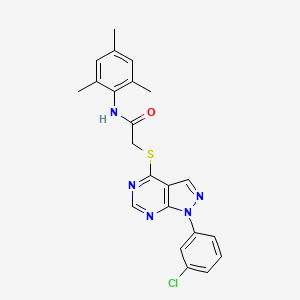 2-((1-(3-chlorophenyl)-1H-pyrazolo[3,4-d]pyrimidin-4-yl)thio)-N-mesitylacetamide