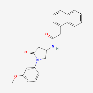 N-[1-(3-methoxyphenyl)-5-oxopyrrolidin-3-yl]-2-(1-naphthyl)acetamide