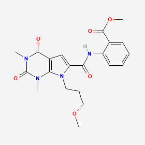 methyl 2-(7-(3-methoxypropyl)-1,3-dimethyl-2,4-dioxo-2,3,4,7-tetrahydro-1H-pyrrolo[2,3-d]pyrimidine-6-carboxamido)benzoate