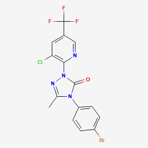 4-(4-Bromophenyl)-2-[3-chloro-5-(trifluoromethyl)pyridin-2-yl]-5-methyl-1,2,4-triazol-3-one
