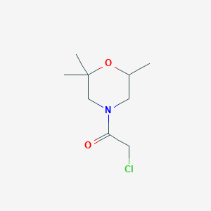 molecular formula C9H16ClNO2 B2636826 2-氯-1-(2,2,6-三甲基吗啉-4-基)乙酮 CAS No. 1251088-09-1