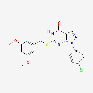 1-(4-chlorophenyl)-6-((3,5-dimethoxybenzyl)thio)-1H-pyrazolo[3,4-d]pyrimidin-4(5H)-one