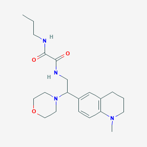 molecular formula C21H32N4O3 B2636836 N-[2-(1-methyl-1,2,3,4-tetrahydroquinolin-6-yl)-2-morpholin-4-ylethyl]-N'-propylethanediamide CAS No. 922065-51-8