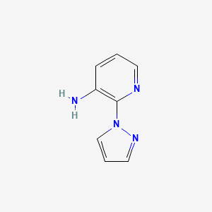 molecular formula C8H8N4 B2636837 2-(1H-pyrazol-1-yl)pyridin-3-amine CAS No. 172784-50-8