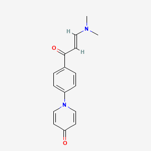 molecular formula C16H16N2O2 B2636842 1-(4-(3-(Dimethylamino)acryloyl)phenyl)-4(1H)-pyridinone CAS No. 241488-20-0