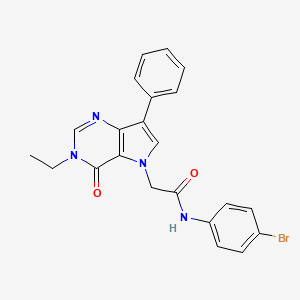 N-(4-bromophenyl)-2-(3-ethyl-4-oxo-7-phenyl-3,4-dihydro-5H-pyrrolo[3,2-d]pyrimidin-5-yl)acetamide